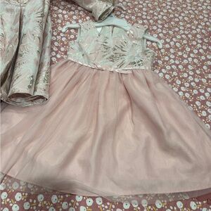 Elegant Pink Floral Kids Dress